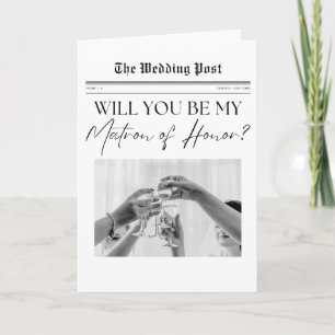 Matron of Honor Voorstel VS, eenvoudige krant Kaart