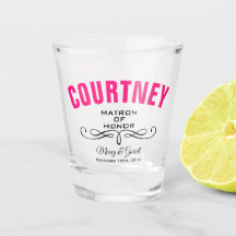 MATRON VAN HONOR WEDDING PARTY SHOT GLASS