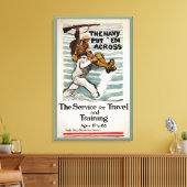 matroos wading terwijl hij een soldaat op zijn sch canvas afdruk (Insitu (Woonkamer))