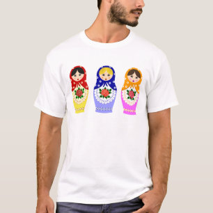 Matryoschka man poppen t-shirt