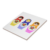 Matryoschka-poppentegel Tegeltje (Zijkant)