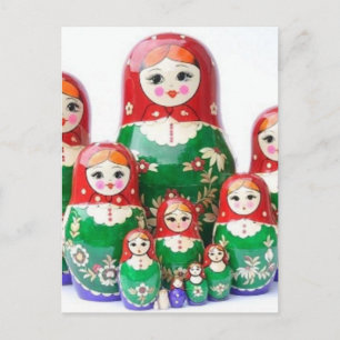 Matryoshka т ё ш (Russische а) Briefkaart