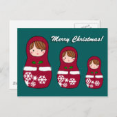 Matryoshka Christmas Briefkaart (Voorkant / Achterkant)