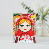 Matryoshka Doll Briefkaart (Staand voorkant)