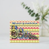 Matryoshka Doll of Russische Nesting Doll Briefkaart (Staand voorkant)