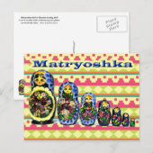 Matryoshka Doll of Russische Nesting Doll Briefkaart (Voorkant / Achterkant)