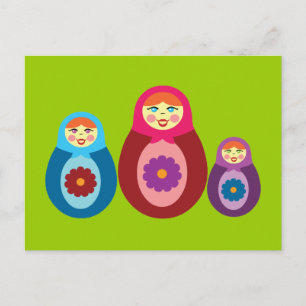 Matryoshka Dolls Briefkaart