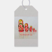 Matryoshka Dolls Cadeaulabel (Achterkant)