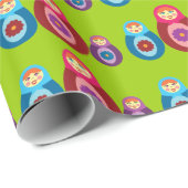 Matryoshka Dolls Cadeaupapier (Rol Hoek)