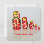 Matryoshka Dolls Kaart (Achterkant)