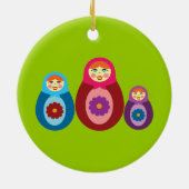 Matryoshka Dolls Keramisch Ornament (Achterkant)