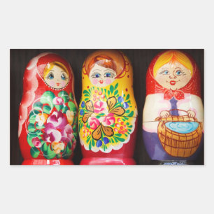 Matryoshka Dolls Rechthoekige Sticker