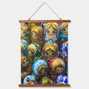 Matryoshka Dolls Souvenir Kiosk Travel Photo Hangend Wandkleed