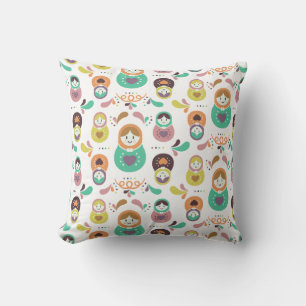 Matryoshka Harmony – Russisch nestpoppenpatroon Kussen