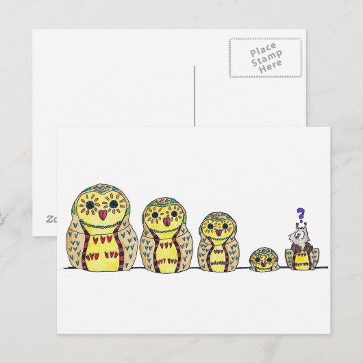 MATRYOSHKA het briefkaart van de UIL door Nicole (Voorkant / Achterkant)