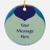 Matryoshka kerstboomversiering keramisch ornament (Achterkant)