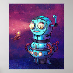 Matryoshka onderzeeboot Robot Poster