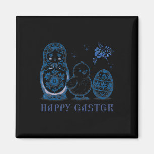 Matryoshka Pop Easter Eieren Russische Kostuum Mat Magneet