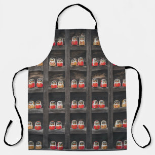 Matryoshka-pop op plank schort