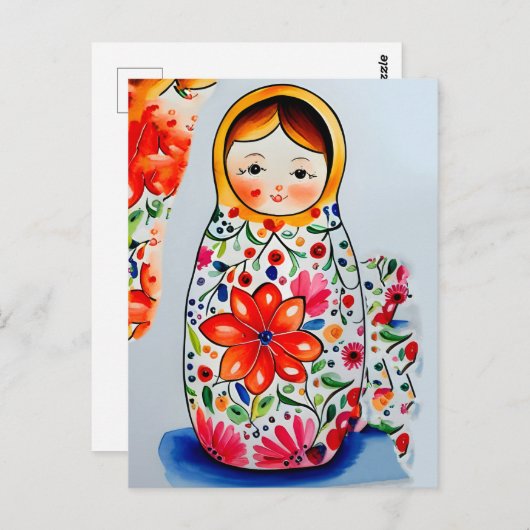 Matryoshka pop, Postcrossing Briefkaart (Voorkant / Achterkant)
