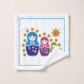 Matryoshka Poupées russes avec monogramme (Gant de toilette)
