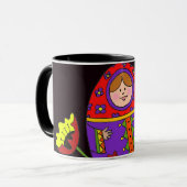 Matryoshka Pysanka Ukraine Folk Art Mok (Voorkant links)