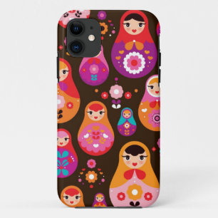 Matryoshka russian hoesje van het pop-uppatroon