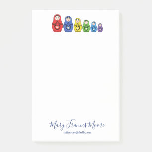 Matryoshka Russische nestpoppen Post-it® Notes