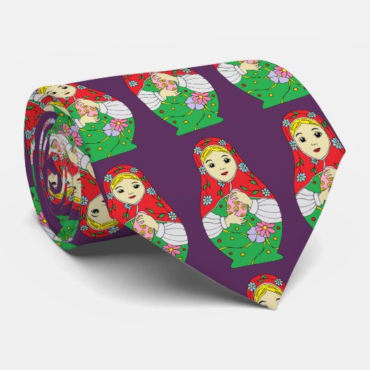 Matryoshka stropdas (Opgerold)