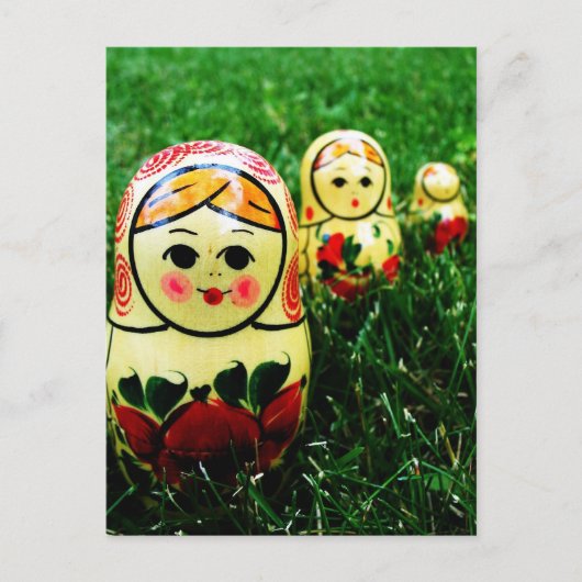 Matryoshka Ukraine Folk Art Briefkaart (Voorkant)