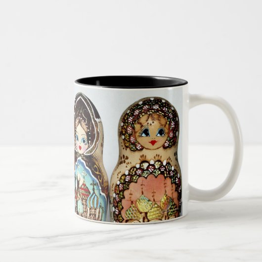 Matryoshkas Tweekleurige Koffiemok (Rechts)