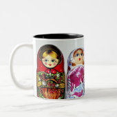 Matryoshkas Tweekleurige Koffiemok (Links)