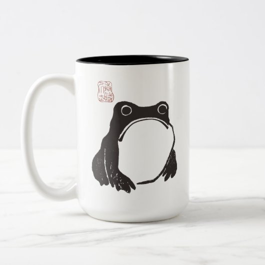 Matsumoto Hoji Funny Sad Grumpy Frog Mok (Links)
