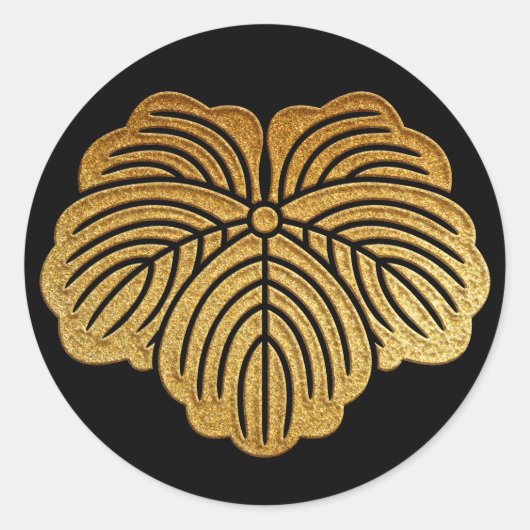 Matsunaga Tsuta Kamon Ronde Sticker (Voorkant)