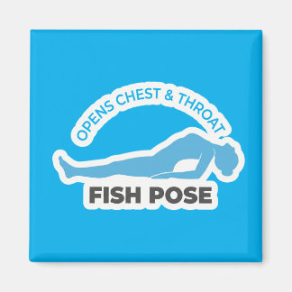 Matsyasana Vis Pose • Opent Borst & Keel Yoga Magneet