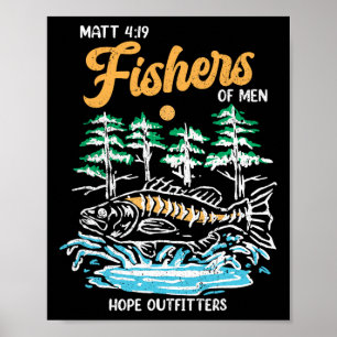 Matt 419 Vissers van Mannen Christelijk Gevist Vad Poster
