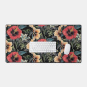 Matt de bureau avec Hibiscus Floral Design (Clavier et souris)