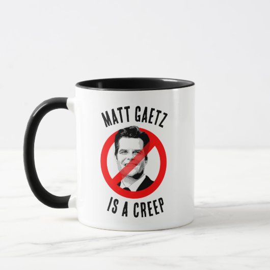 Matt Gaetz is een Creep Anti Matt Gaetz Mok (Links)