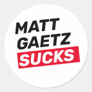 Matt Gaetz Sucks Ronde Sticker
