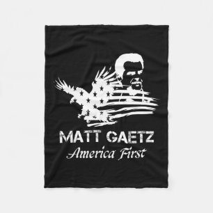 Matt Gaetz tegenover American Flag Eagle Trump 202 Fleece Deken