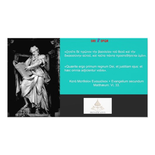 Matt. VI:33 Icon Foto Afdruk (Voorkant)