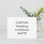 MATTE 120 lb 6,25 inch x 4,5-inch bruiloft Kaart (Staand voorkant)