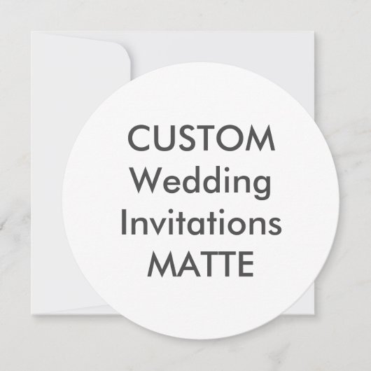 MATTE 120lb 5,25" Invitations de mariage rondes (Devant)