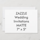 MATTE 120lb 7" x 5" Invitations de mariage (Devant)