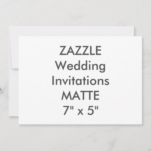 MATTE 120lb 7" x 5" Invitations de mariage (Devant)