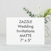 MATTE 120lb 7" x 5" Invitations de mariage (Debout devant)