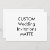 MATTE 120lb 7" x 5" Invitations de mariage (Devant / Derrière)