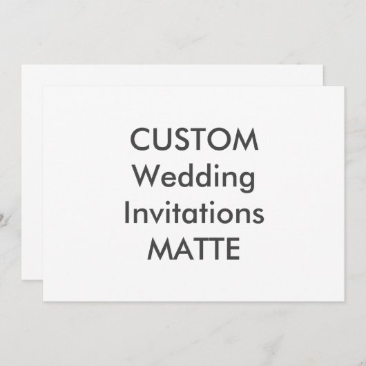 MATTE 120lb 7" x 5" Invitations de mariage (Devant / Derrière)