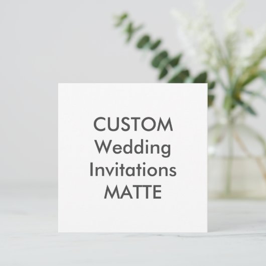 MATTE 120lb Invitations de mariage Carré de 5,25 p (Debout devant)