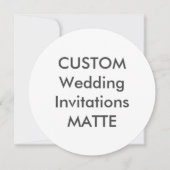 MATTE 5,25" Invitations de mariage ronde (Devant)
